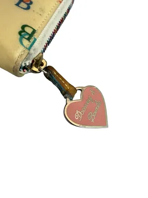 Dooney & Bourke Cream Multicolor Signature Print Zip Around Wallet Women's thumbnail 6