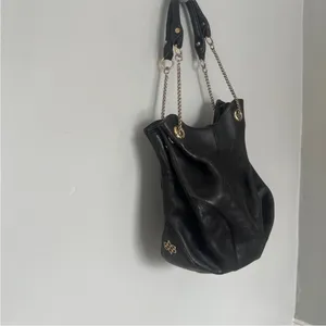 Antonio Melani Elegant Black Leather Tote Bag thumbnail 3