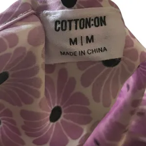 Cotton On Mini‎ Dress Medium Purple Daisy Print Cowl Neck Sleeveless thumbnail 6