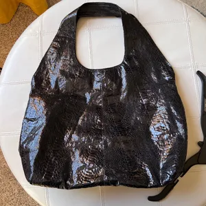 Snakeskin Hobo Bag Shoulder Bag Designer‎ Style Tote Large thumbnail 1