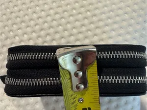 Black Leather Zip Wallet thumbnail 3