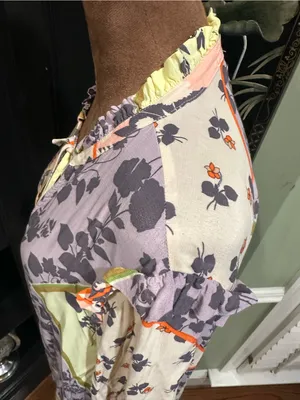 Sanctuary “After Party” Boho Floral Tie‑Neck Blouse – Size Medium thumbnail 4