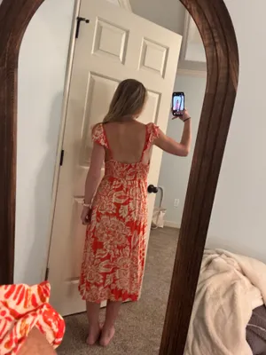 Lightweight midi dress Orange thumbnail 2
