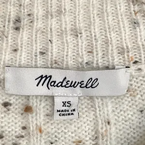 Madewell Donegal Bowden Henley Wool Blend‎ Sweater Coziest Yarn in Cream thumbnail 6
