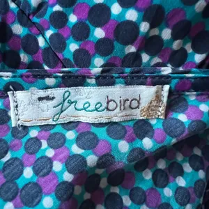 Freebird Blue Printed Mini Dress, M Size M thumbnail 8
