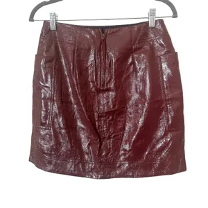 ANTHROPOLOGIE Maeve Faux Patent Leather‎ Mini Skirt Sz 2 thumbnail 3
