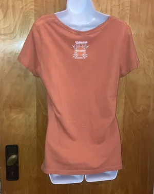 Orange Harley Davidson Motorcycle Milwaukee, WI T-Shirt Size Medium thumbnail 5