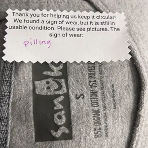 Sanuk Organic Cotton Hoodie Sweatshirt‎ Gray Small thumbnail 7