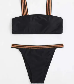 Boutique Two Piece Black Bikini Set thumbnail 1
