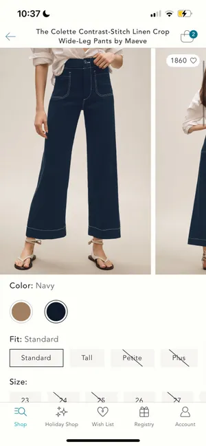 Anthropologie Colette Wide-Leg Crop Pants thumbnail 3