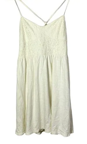 American Eagle AEO‎ Ivory White Lace Fit & Flare Mini Dress S thumbnail 1
