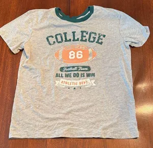 Gray College Football Graphic Tee thumbnail 1