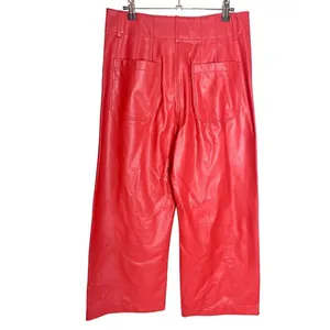 NWT Anthropologie‎ Maeve The Colette Faux Leather Crop Wide-Leg Pants Size 30 thumbnail 6