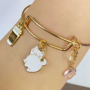 Handmade Kawaii cat coffee lover bracelet/bangle thumbnail 1