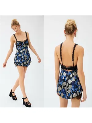 For Love & Lemons Madame Brocade Mini Dress – Size Small (NWT) thumbnail 12