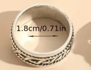 Women’s Stainless Steel Silver Skull Ring Size 7 thumbnail 2