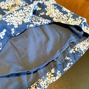 Abercrombie Fitch Size Xl Women Jade Blue White Floral Print 3/4 Sleeve‎ Boho thumbnail 6