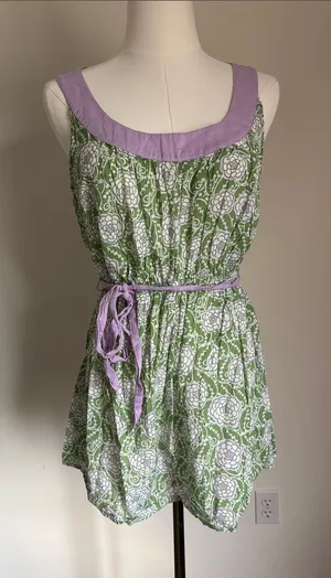 Oh Baby by Motherhood Green and Lilac Floral Maternity Tunic thumbnail 1