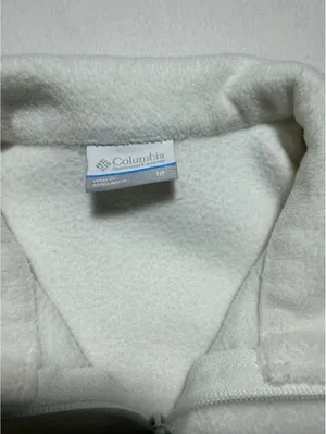 Columbia Sportswear M White Ivory Full Zip Fleece Vest Zippered Pockets thumbnail 4