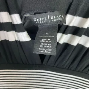 WHBM Genius Convertible Black & White Striped Sleeveless Midi Dress Size 4 thumbnail 5