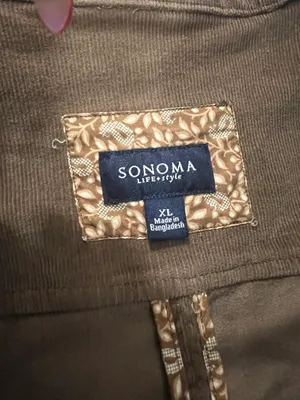 Sonoma Brown Corduroy  Button-Up Jacket thumbnail 2
