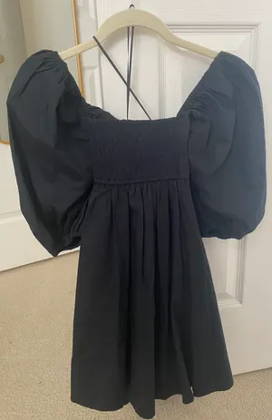 Abercrombie emerson poplin puff sleeve mini dress thumbnail 2