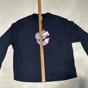 Vintage Disney Store SZ XL Cheshire Cat Sweatshirt Alice In Wonderland Blue Y2K thumbnail 7