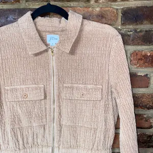 J. Crew Mocha Tan Corduroy Zip-Front Cinched Mini Dress Women's Size 8 thumbnail 4