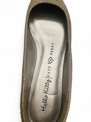 NWOB Katy Perry x Hello Kitty Crystal Ballet Flats Silver Rhinestone Shoes sz 9 thumbnail 3