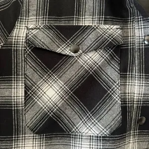 Volcom Hooded Black White Checkered Cotton Blend Ski Snowboard SZ XL # 2518 thumbnail 7