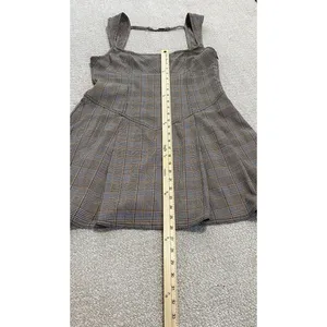 BDG Plaid Fit & Flare Mini Sleeveless Open Back Dress Size L thumbnail 5