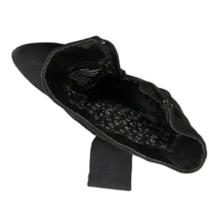 Mossimo Fall Black Faux Suede Side Zip Up Heel Booties with Bow Women's Sz 7.5 thumbnail 6