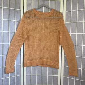 Free People Light & Lofty Coastal Loose Knit Alpaca Wool Orange Sweater Sz Small thumbnail 1