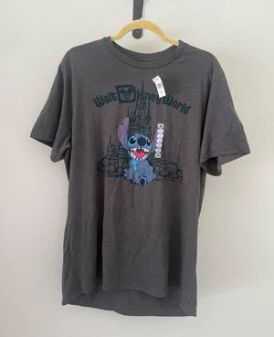 NWT Disney Parks Disney World Stitch Castle Graphic Tee Size Medium thumbnail 2