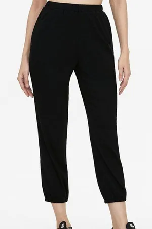 Pomelo Elastic Waist Cropped Jogger Pants - Black‎ Size M thumbnail 1