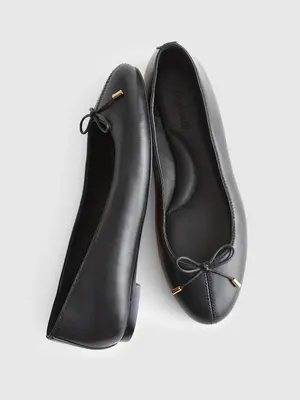 Madewell The Hester Flat in True Black Size 8 thumbnail 2