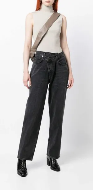 Agolde women's jeans, black, size 23, new with tags 100% Organic Cotton 0054 thumbnail 1