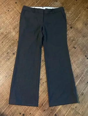 Loft herringbone Marissa sz 8 business casual flat front slacks thumbnail 1