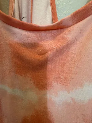 Nike Dri-FIT One Luxe Tie-Dye Tank Top Orange Peach thumbnail 3