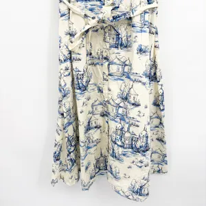 NWT Baltic Born Womens Layne Toile De Jouy Cottagecore Euro Summer Shirt Dress L thumbnail 5