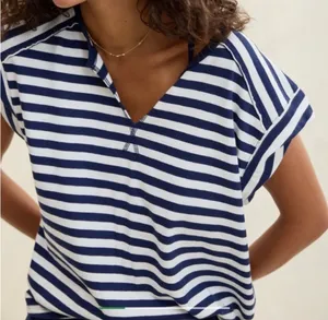 Aerie Navy and White Striped Top thumbnail 1