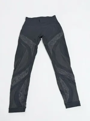 Lululemon Reveal Tight Digirender 25" Graphite Grey Mesh‎ Lace Leggings thumbnail 3