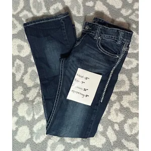 Rock & Roll‎ Cowgirl Riding Jeans Mid Rise Bootcut Dark Wash Thick Stitch 28/32 thumbnail 5