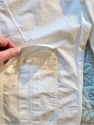 Free People The Thing Is Mid Rise Utility Pants Optic White Cargo Wide Leg~2🧡 thumbnail 7