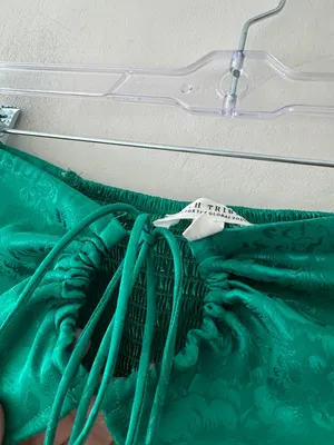12th Tribe St.‎ Barths Emerald Jacquard Crop Top Emerald Green thumbnail 9