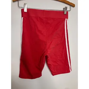 Adidas Bike Shorts Womens Small Red Excellent 3 Stripe High Waist Athletic thumbnail 4