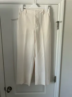 Gap Factory High Rise Easy Straight-Leg Crop Ankle Pants Back Elastic Waist thumbnail 2