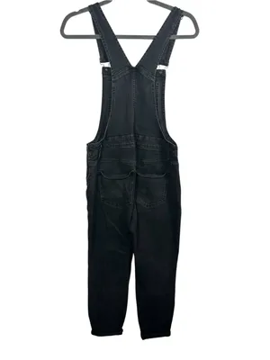 Madewell Skinny Overalls Womens M Lunar Wash Black Denim AA598 $148 thumbnail 4