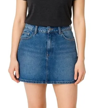 H&M Divided‎ Blue Denim High Waisted Mini Skirt Size 6 thumbnail 1