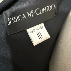 Vintage Jessica McClintock Black Asymmetrical One Shoulder Cocktail Dress thumbnail 6